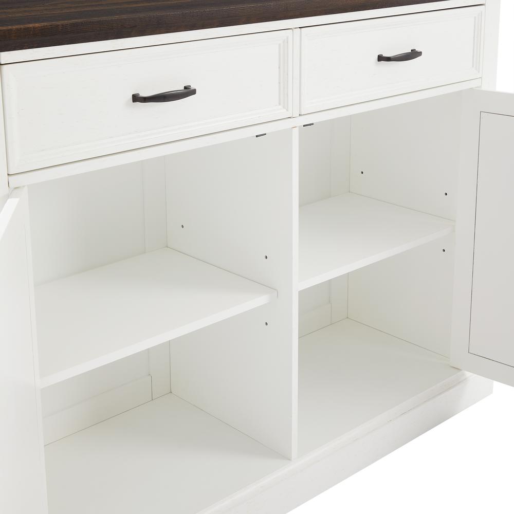 Clifton Kitchen Island W/Uph Saddle Stools - Kitchen Island & 2 Stools. Picture 12