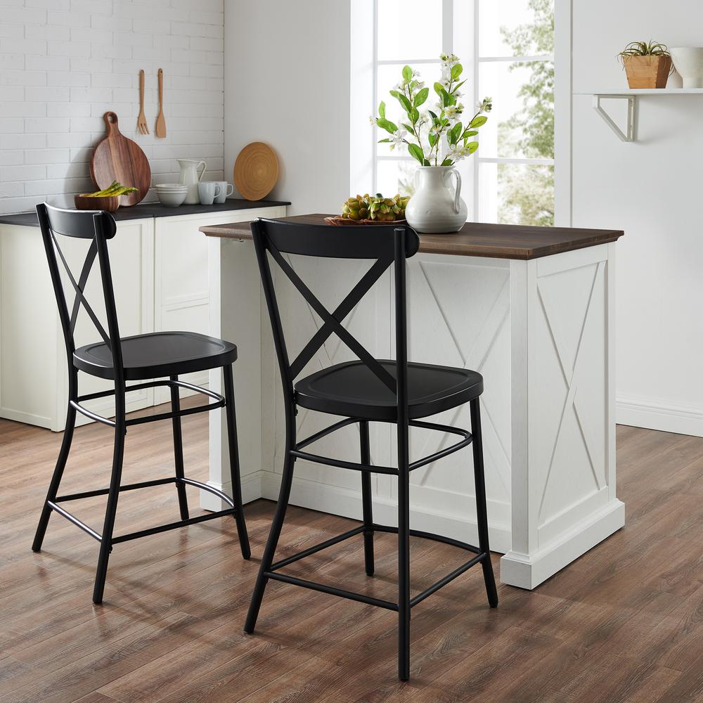 Clifton Kitchen Island W/Camille Stools - Kitchen Island & 2 Stools. Picture 7