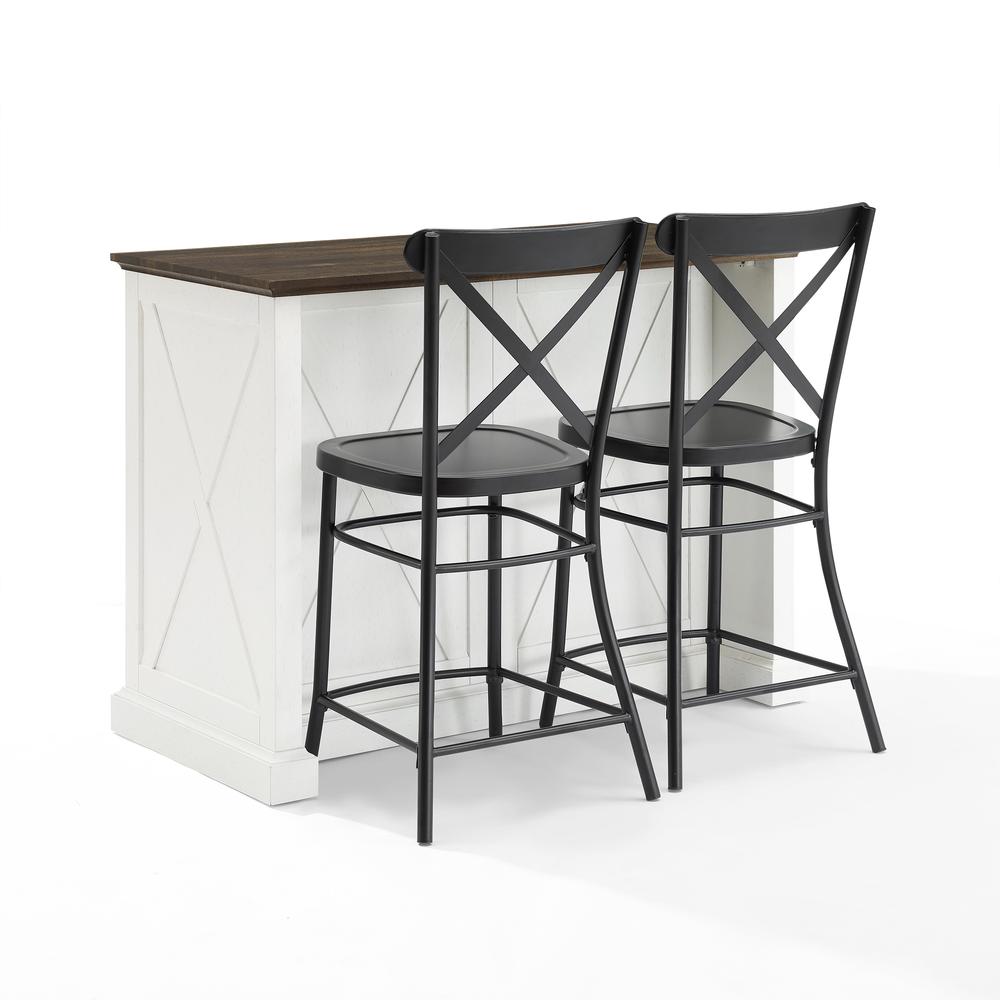 Clifton Kitchen Island W/Camille Stools - Kitchen Island & 2 Stools. Picture 12