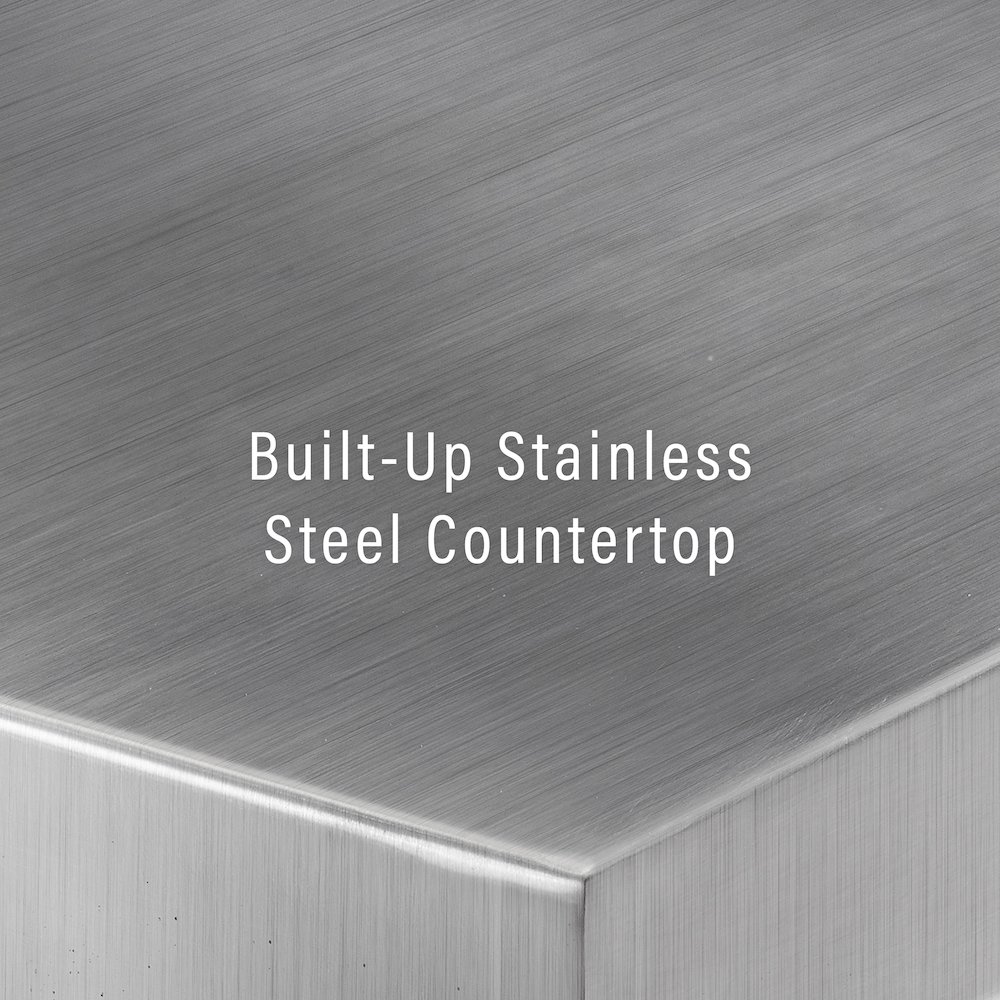 Silvia Stainless Steel Top Kitchen Island. Picture 9