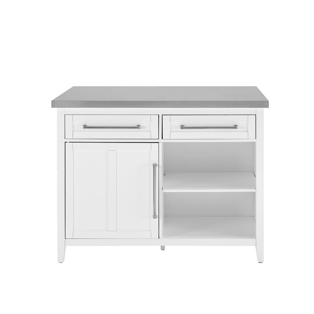 Silvia Stainless Steel Top Kitchen Island. Picture 6