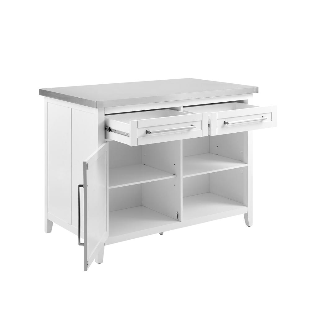 Silvia Stainless Steel Top Kitchen Island. Picture 7