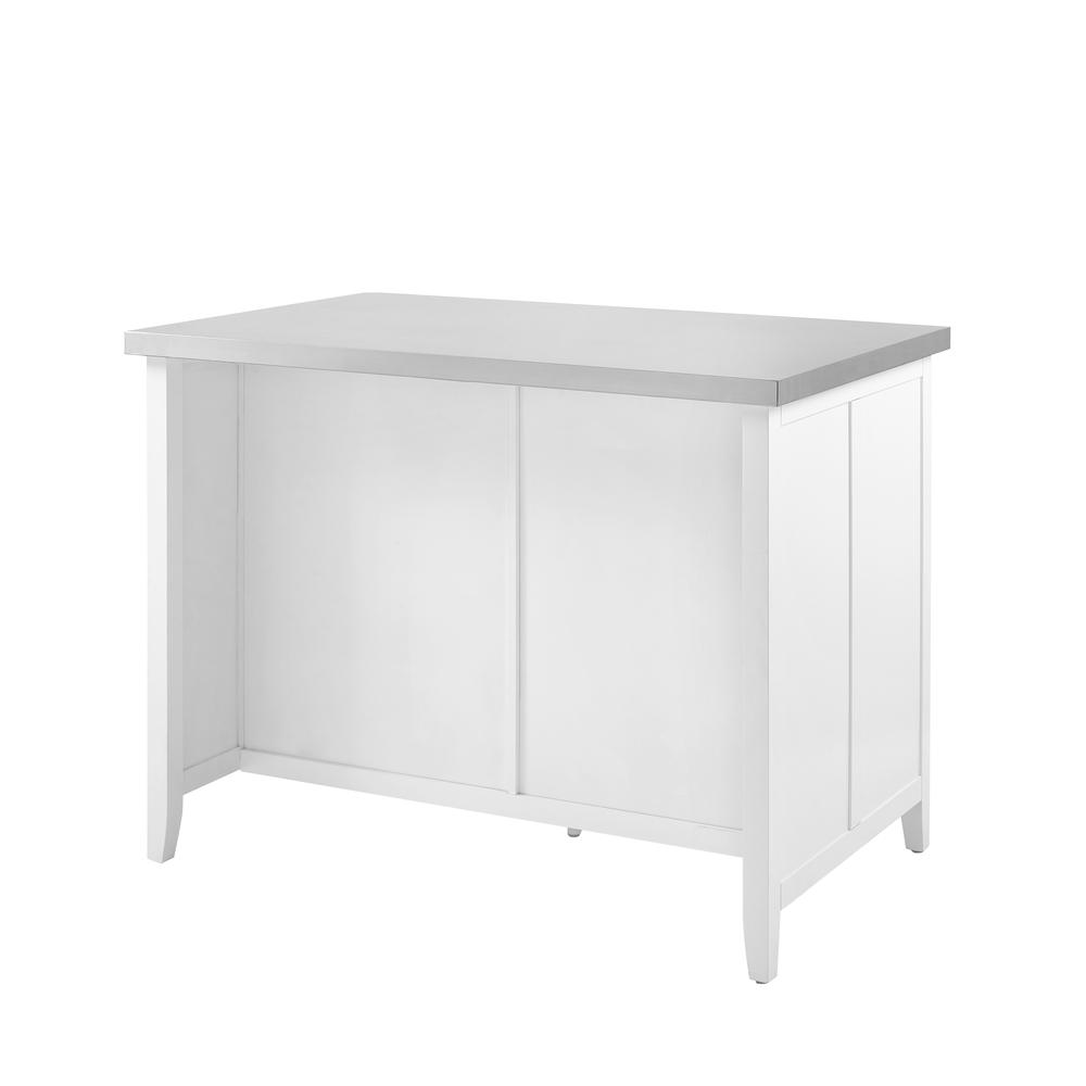 Silvia Stainless Steel Top Kitchen Island. Picture 8