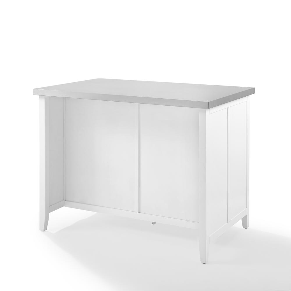 Silvia Stainless Steel Top Kitchen Island. Picture 16