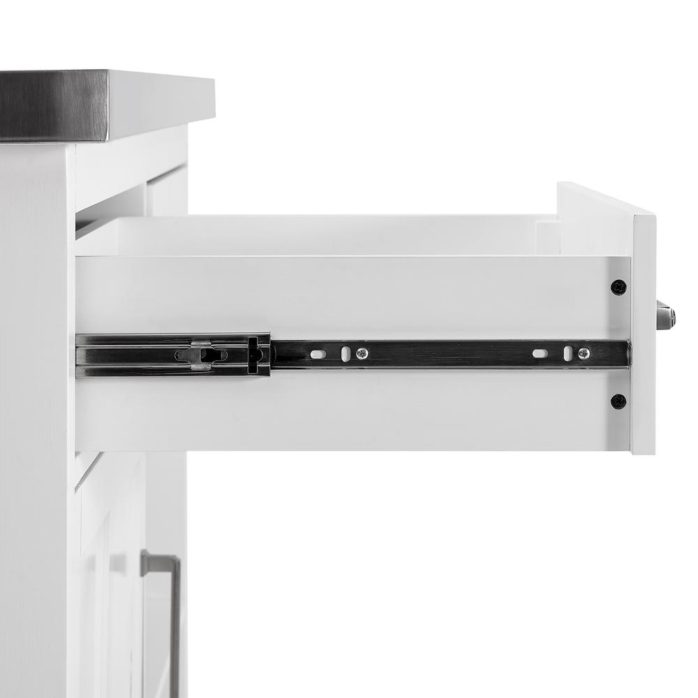Silvia Stainless Steel Top Kitchen Island. Picture 17
