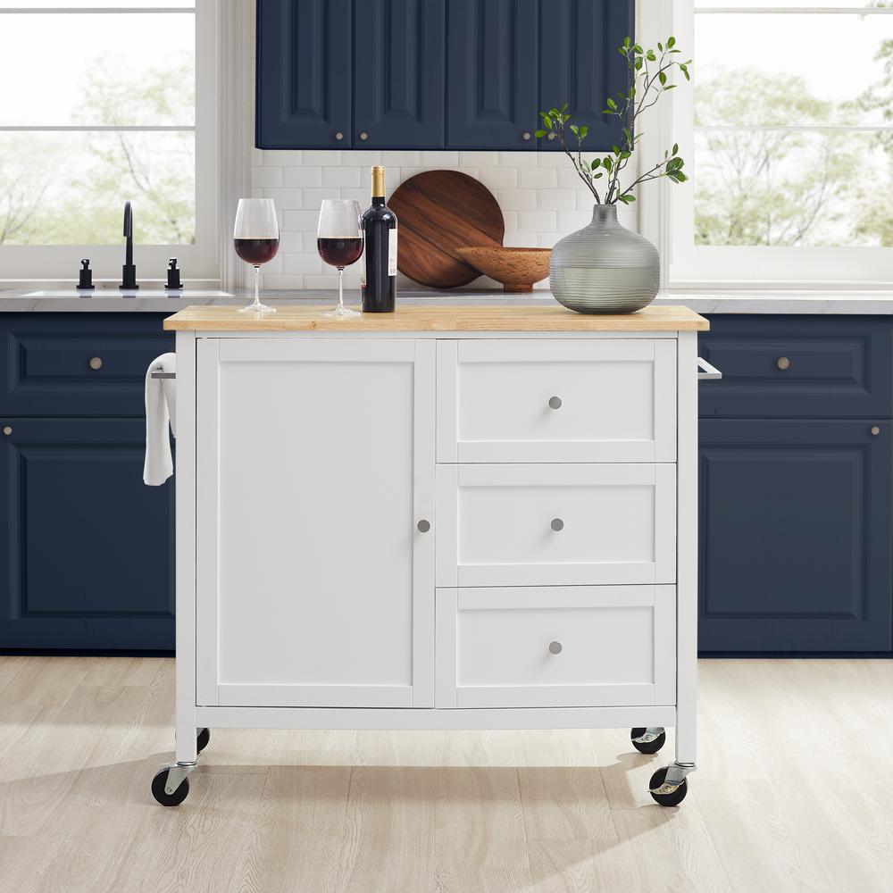 Soren Wood Top Kitchen Island/Cart. Picture 4