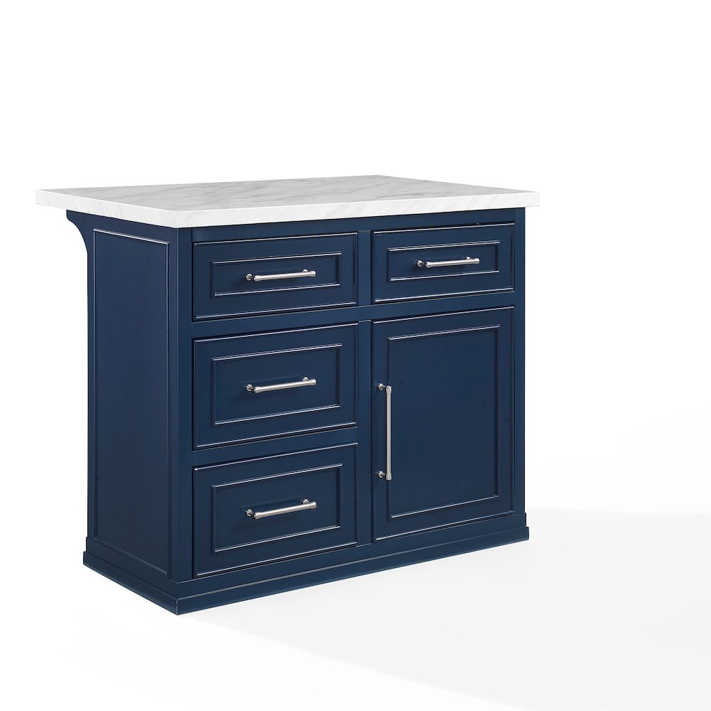 Cutler Faux Marble Top Kitchen Island. Picture 1