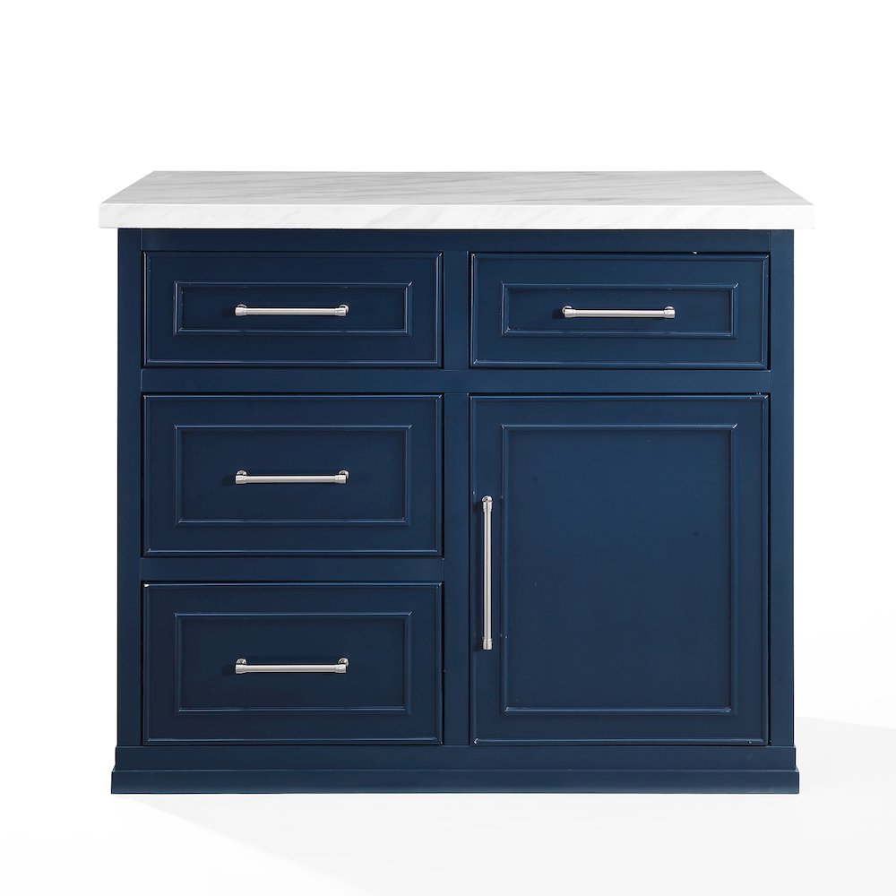 Cutler Faux Marble Top Kitchen Island. Picture 2