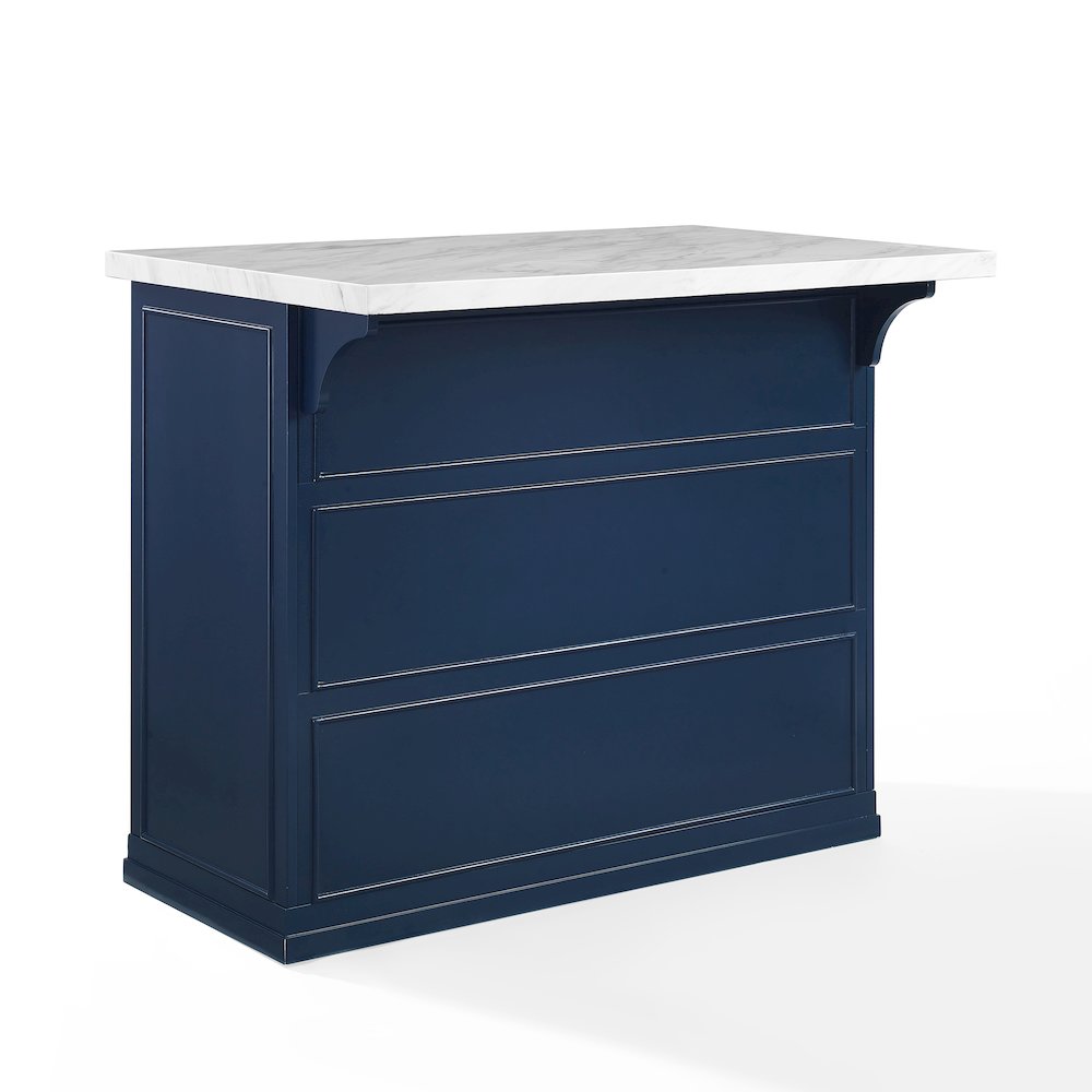 Cutler Faux Marble Top Kitchen Island. Picture 13