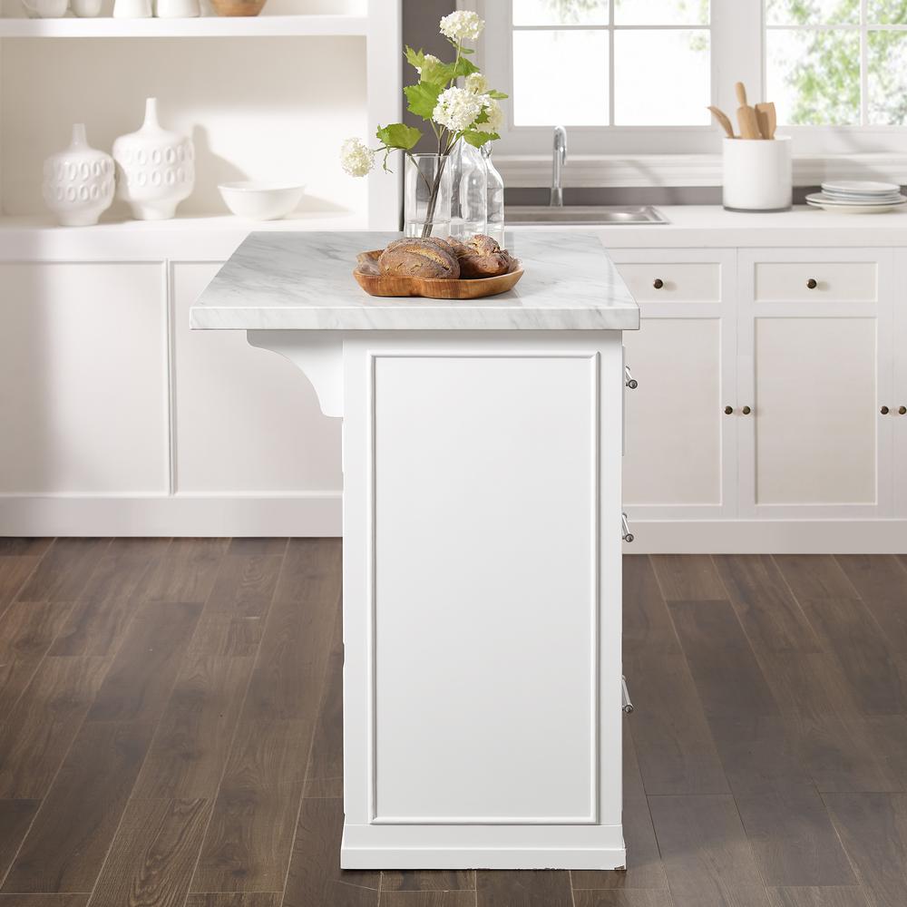 Cutler Faux Marble Top Kitchen Island. Picture 6