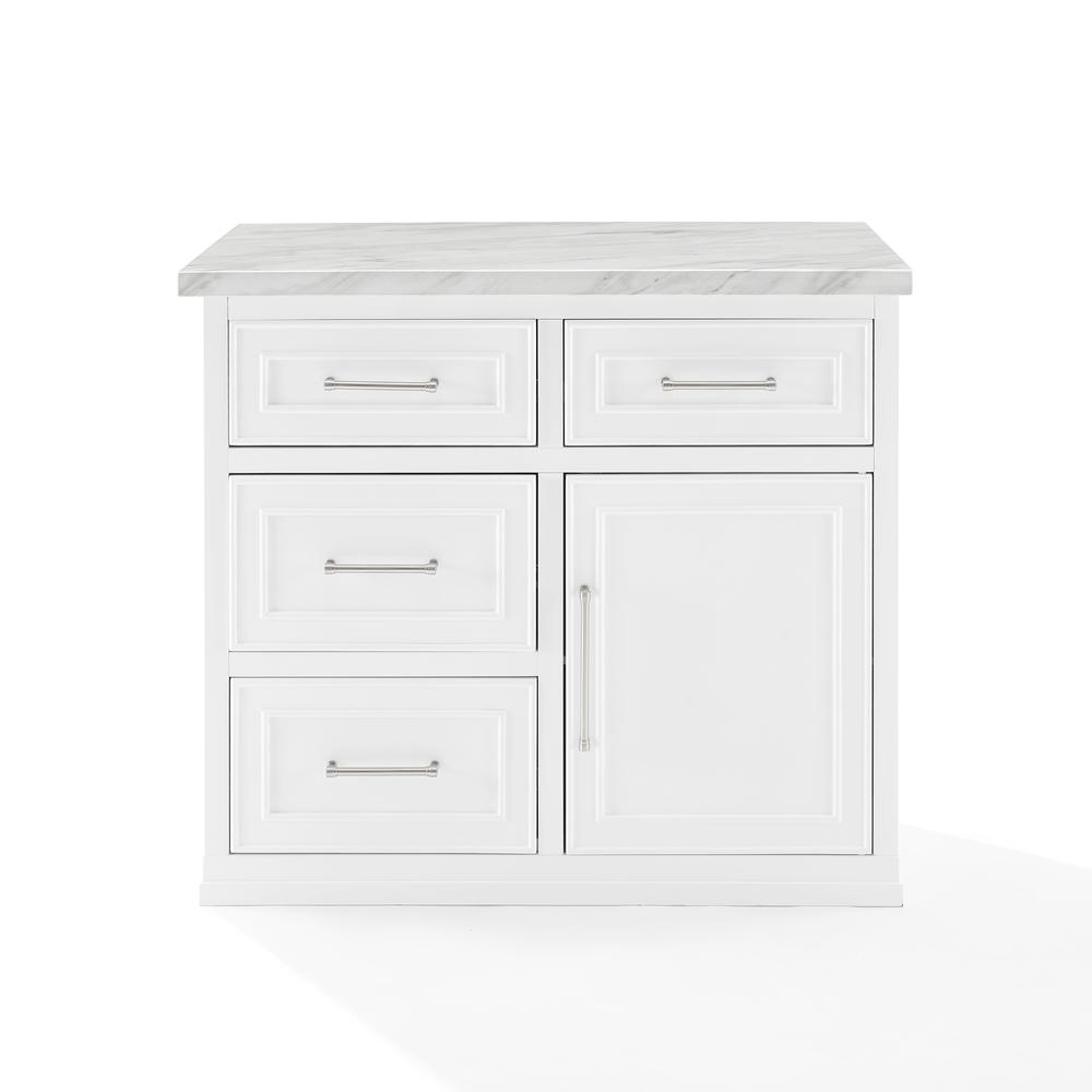 Cutler Faux Marble Top Kitchen Island. Picture 11