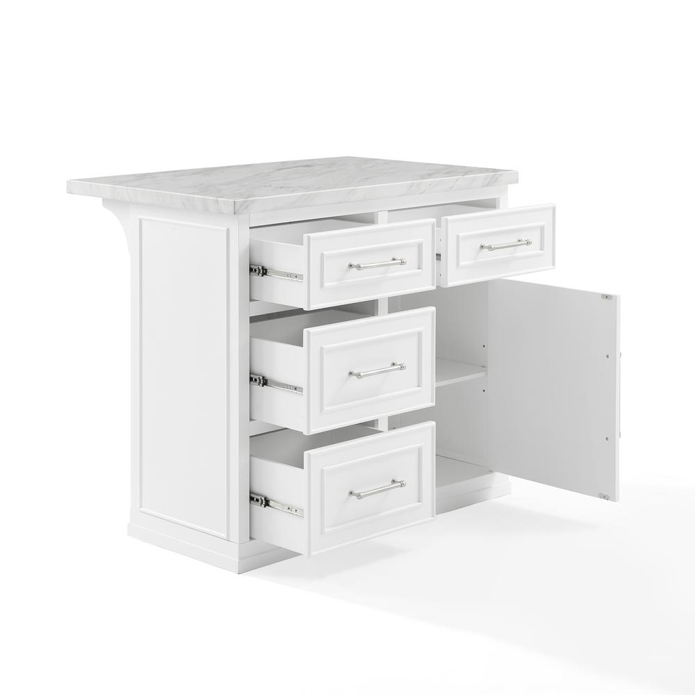 Cutler Faux Marble Top Kitchen Island. Picture 12
