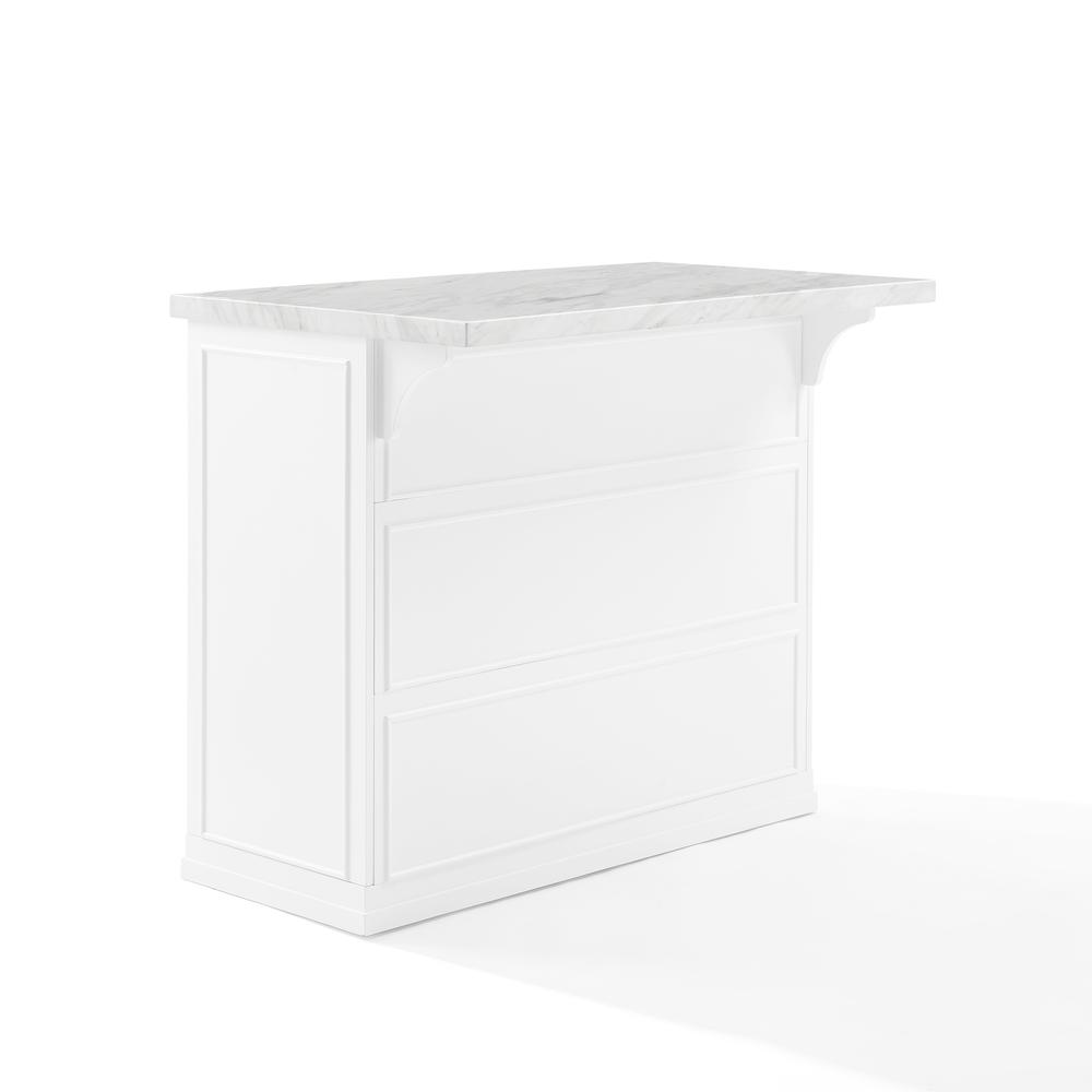 Cutler Faux Marble Top Kitchen Island. Picture 13