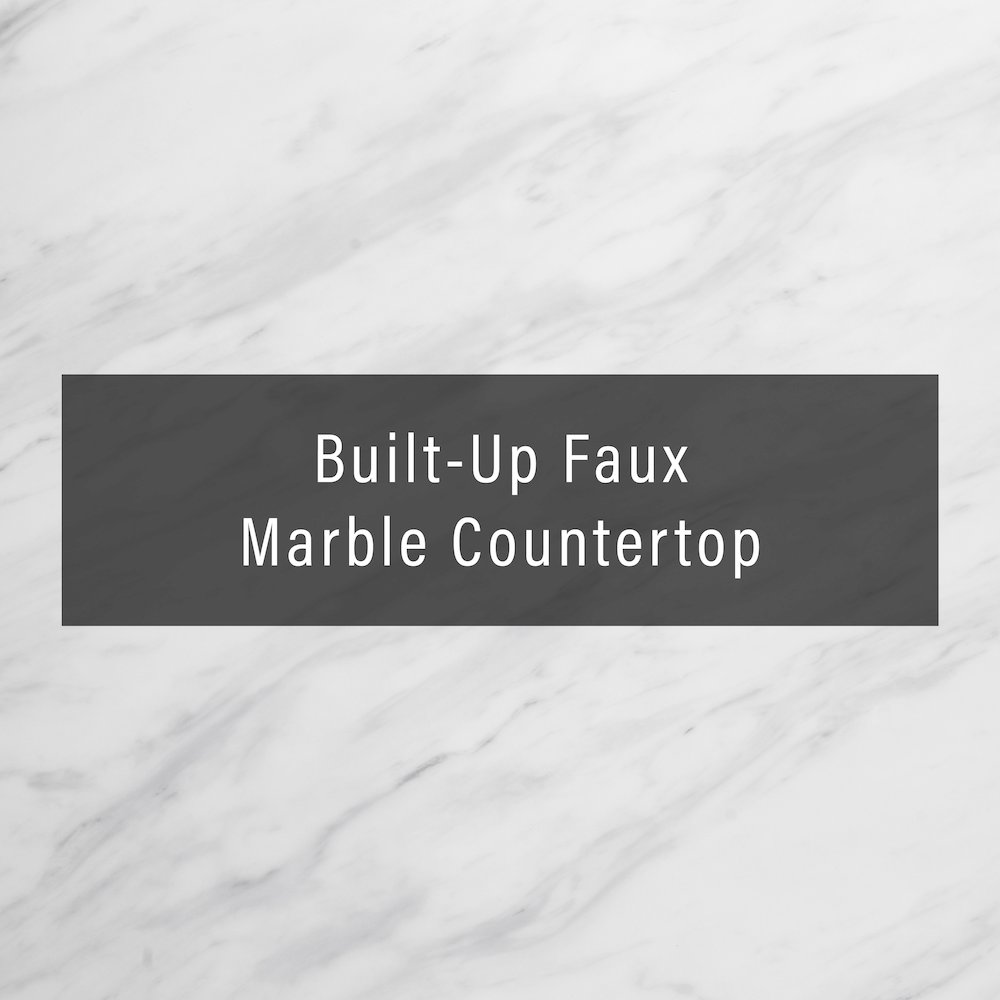 Roselyn Faux Marble Top Sit At Kitchen Island Brown/White Marble. Picture 10