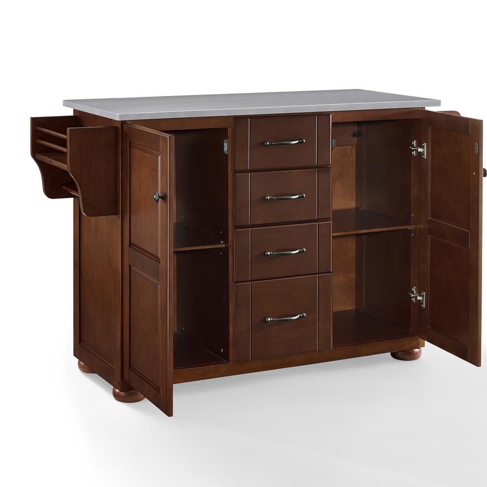 Eleanor Stainless Steel Top Kitchen Island. Picture 12