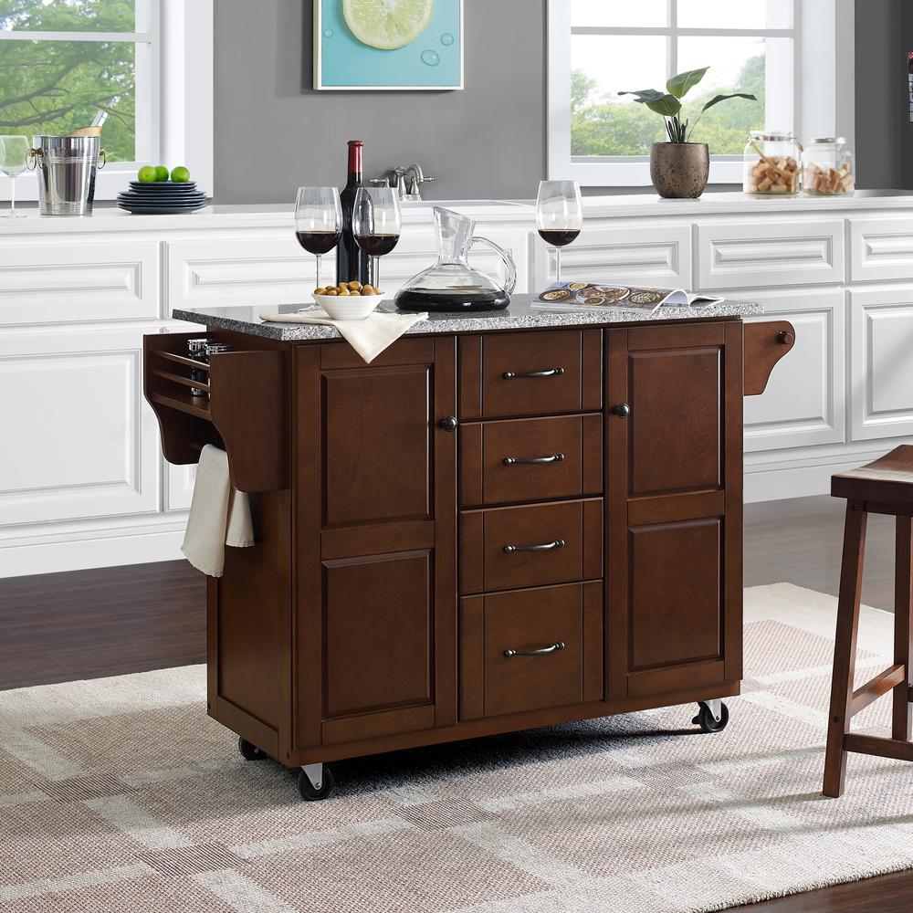 Eleanor Granite Top Kitchen Cart. Picture 2