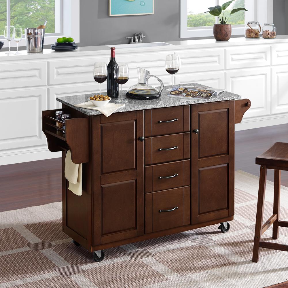 Eleanor Granite Top Kitchen Cart. Picture 4