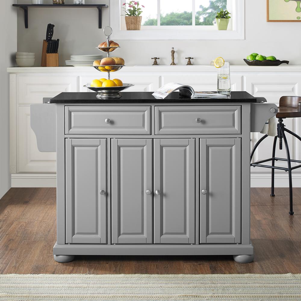 Alexandria Granite Top Full Size Kitchen Island/Cart. Picture 3