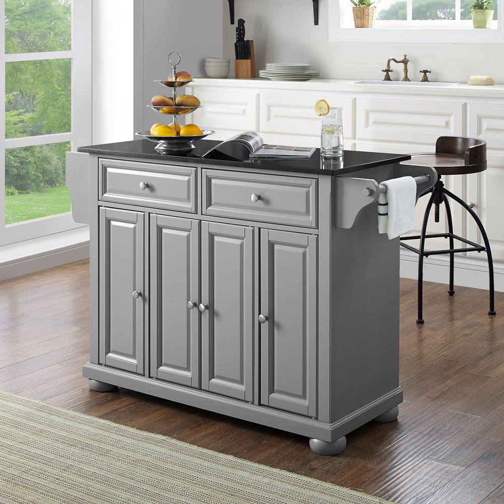 Alexandria Granite Top Full Size Kitchen Island/Cart. Picture 4