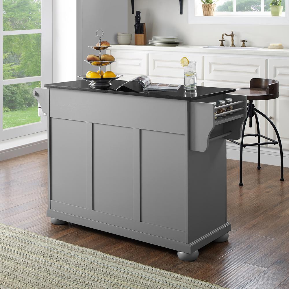 Alexandria Granite Top Full Size Kitchen Island/Cart. Picture 5