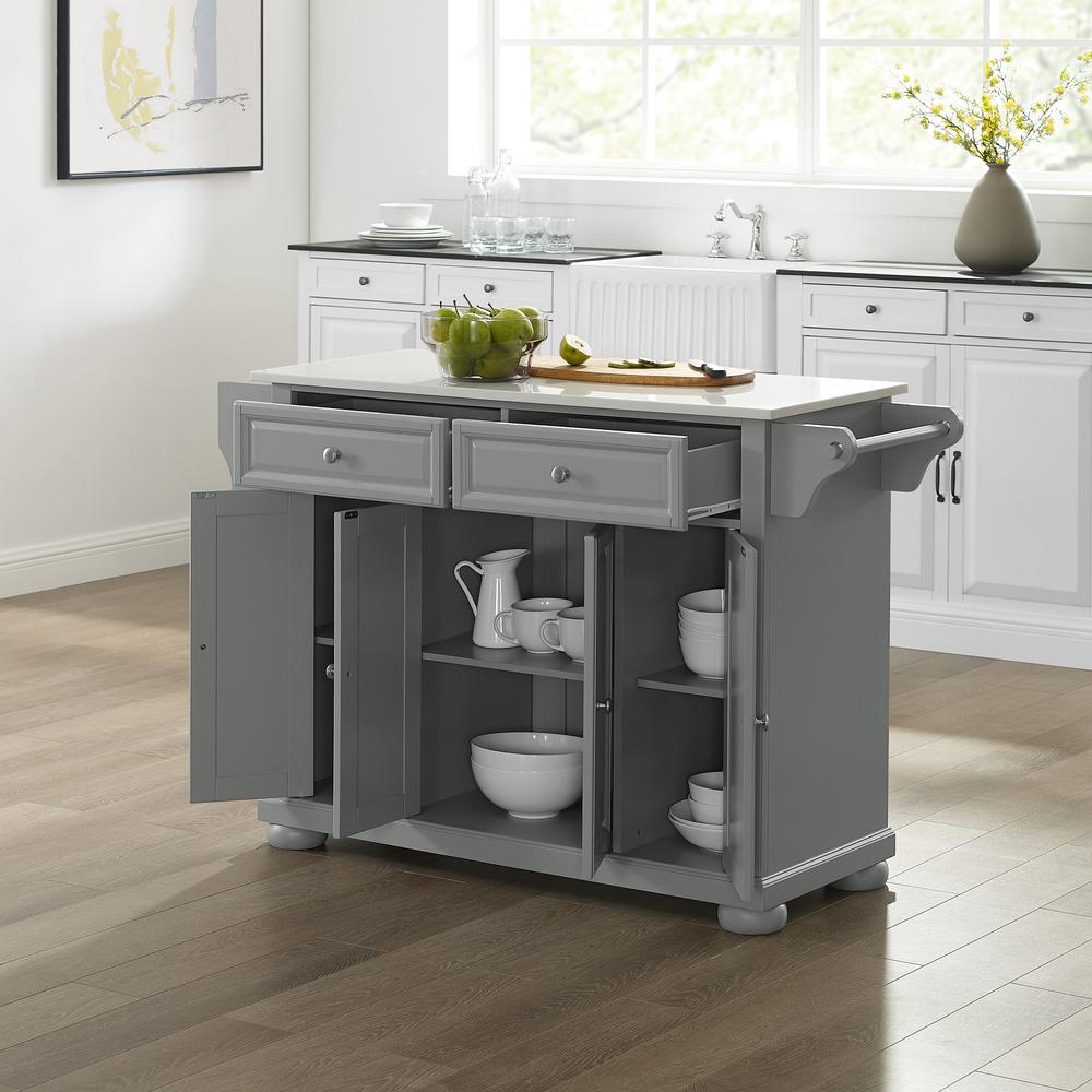 Alexandria Stone Top Full Size Kitchen Island/Cart. Picture 2