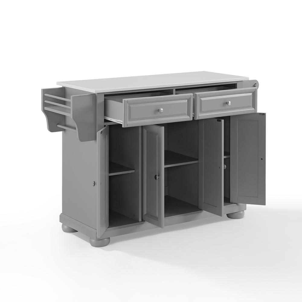 Alexandria Stone Top Full Size Kitchen Island/Cart. Picture 8