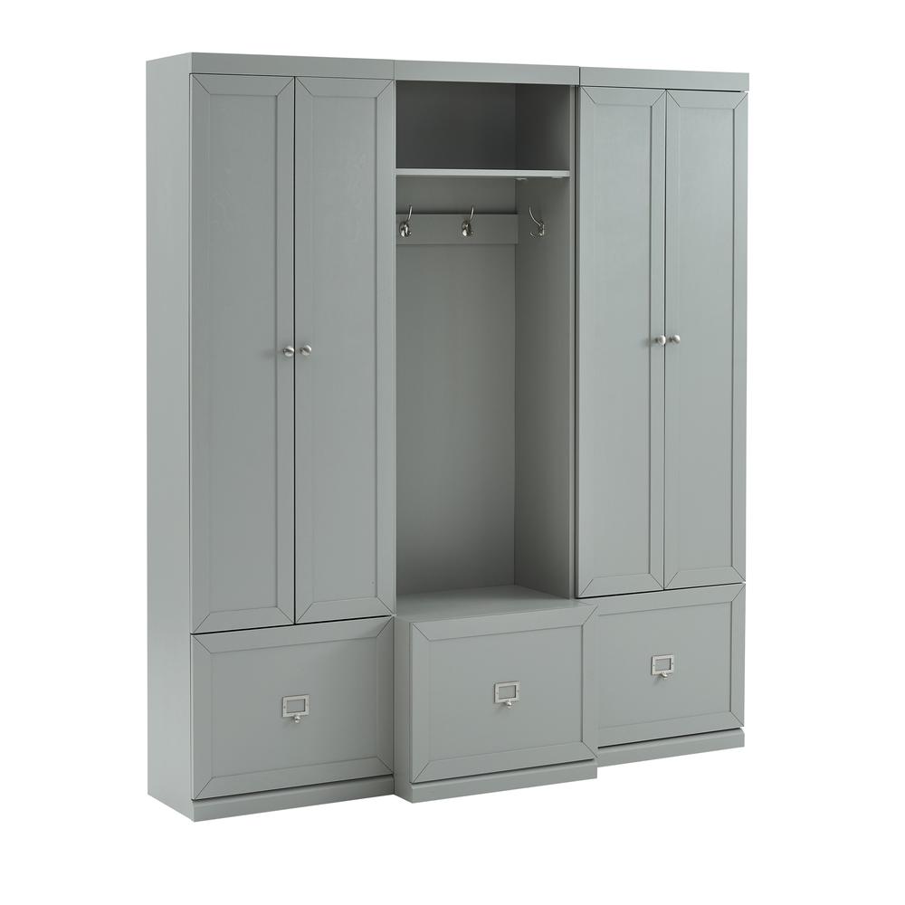 Harper 3-Piece Entryway Set - Hall Tree & 2 Pantry Closets. Picture 1