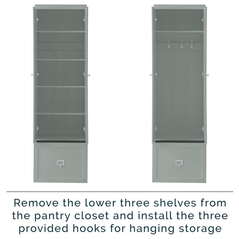 Harper 3-Piece Entryway Set - Hall Tree & 2 Pantry Closets. Picture 12