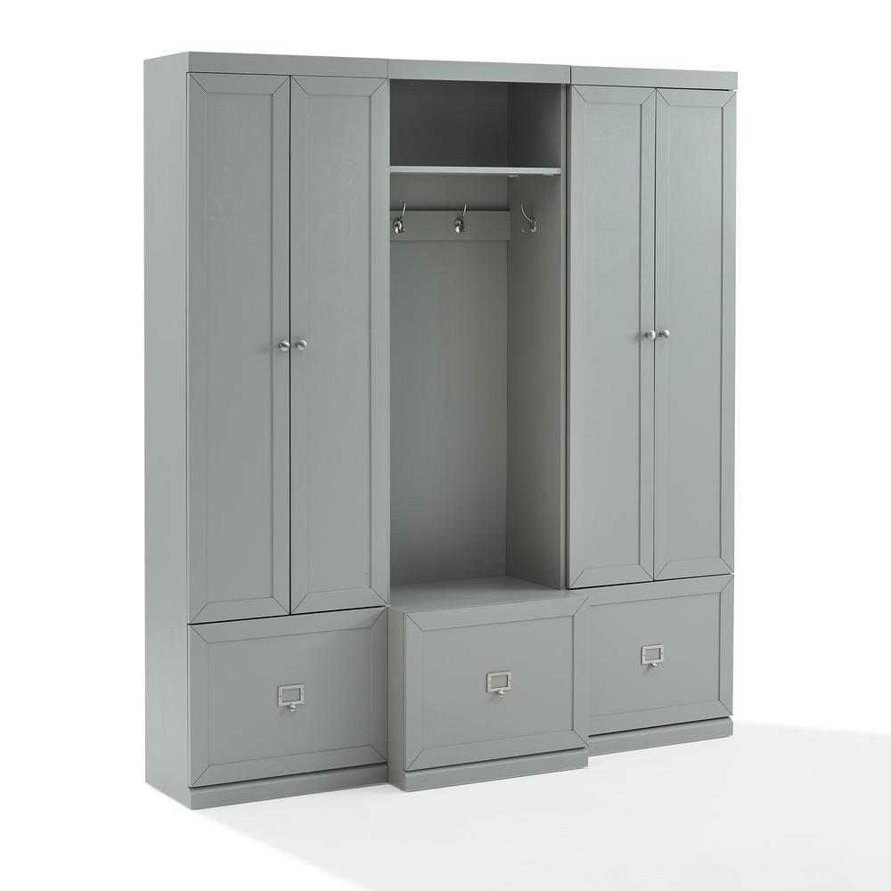 Harper 3-Piece Entryway Set - Hall Tree & 2 Pantry Closets. Picture 2