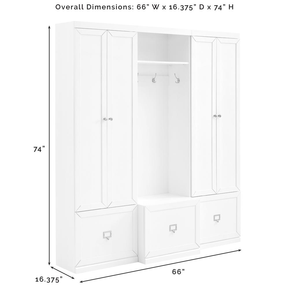 Harper 3-Piece Entryway Set - Hall Tree & 2 Pantry Closets. Picture 18