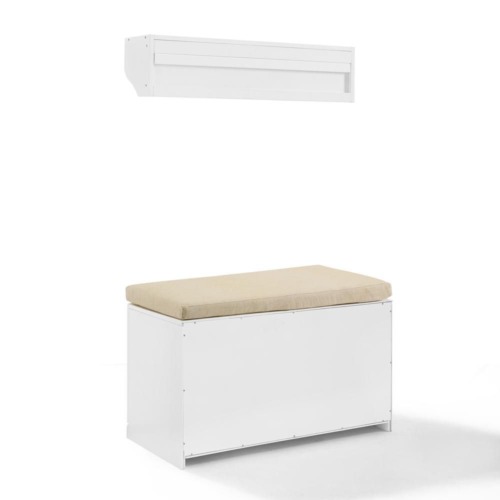 Harper 2-Piece Entryway Set - Bench & Shelf. Picture 4