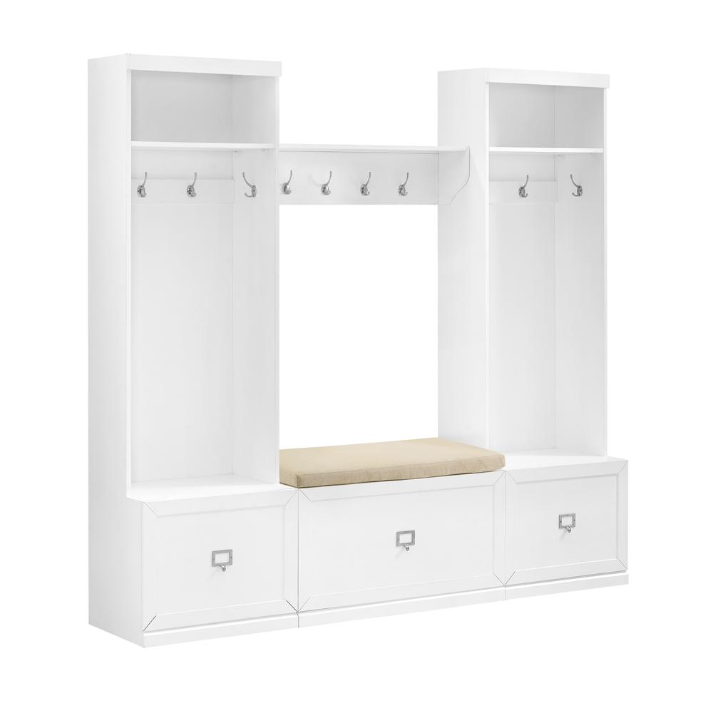 Harper 4-Piece Entryway Set - Bench, Shelf, & 2 Hall Trees. Picture 10