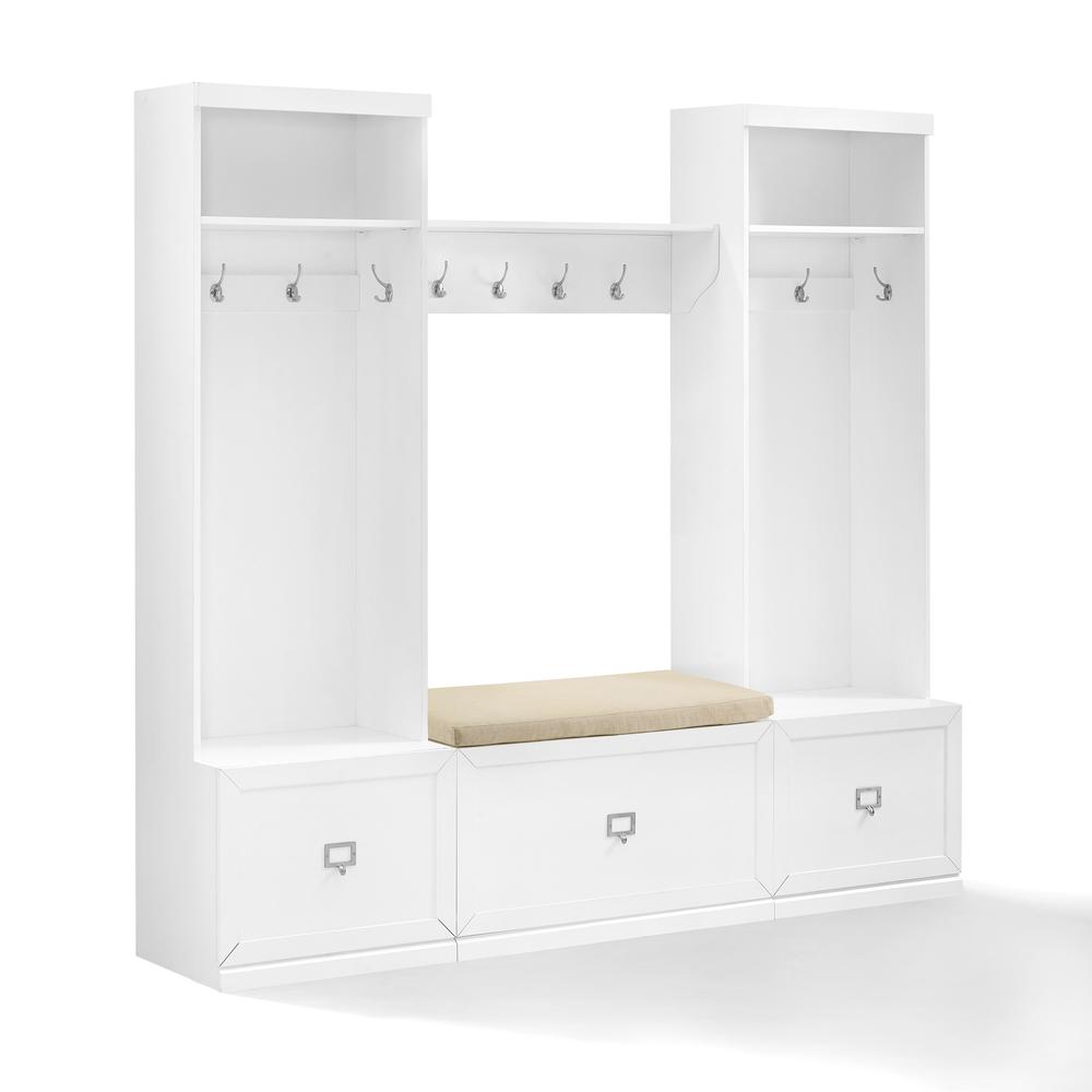 Harper 4-Piece Entryway Set - Bench, Shelf, & 2 Hall Trees. Picture 5