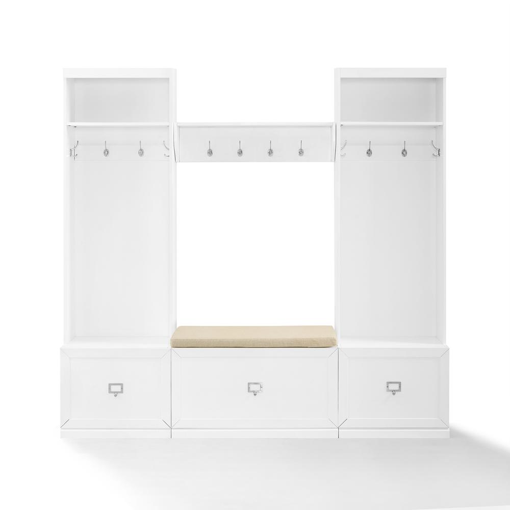 Harper 4-Piece Entryway Set - Bench, Shelf, & 2 Hall Trees. Picture 9