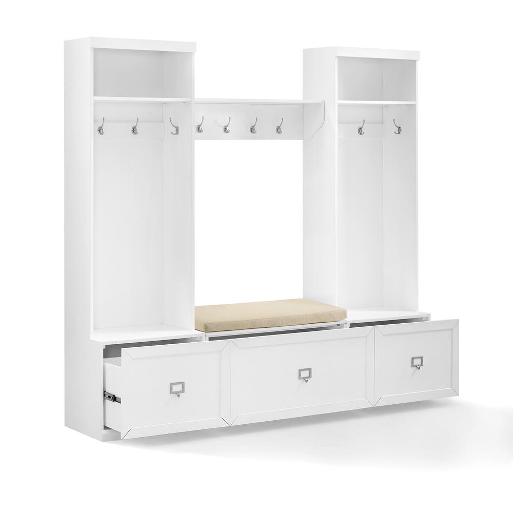 Harper 4-Piece Entryway Set - Bench, Shelf, & 2 Hall Trees. Picture 12