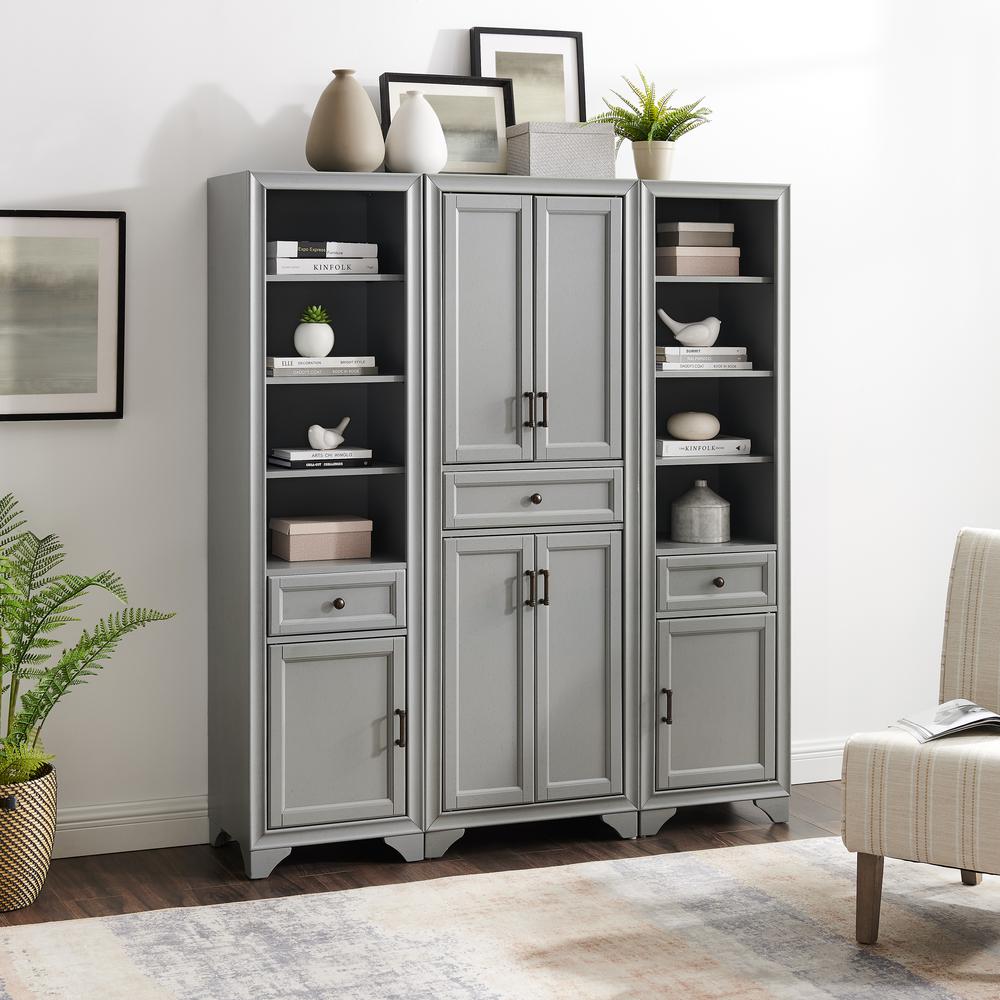 Tara 3-Piece Kitchen Storage Pantry Set - Pantry & 2 Linen Cabinets. Picture 2