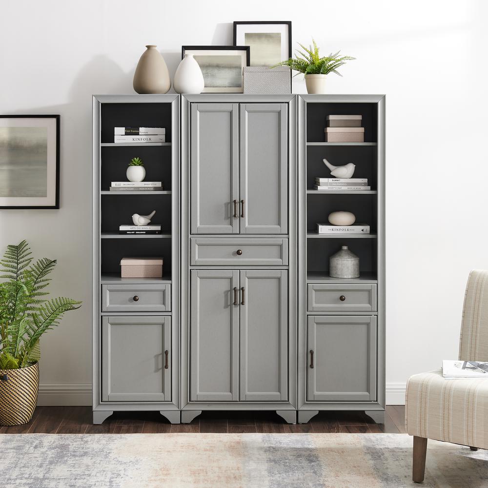 Tara 3-Piece Kitchen Storage Pantry Set - Pantry & 2 Linen Cabinets. Picture 4