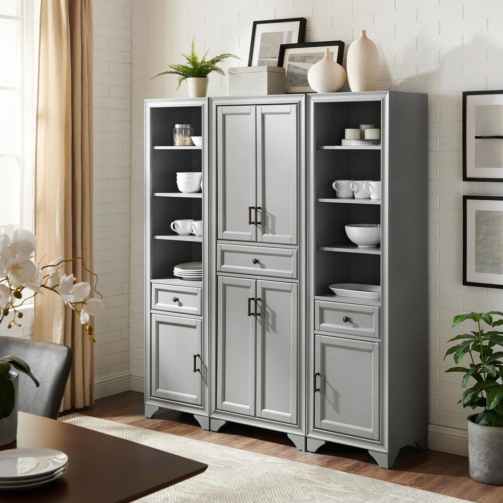 Tara 3-Piece Kitchen Storage Pantry Set - Pantry & 2 Linen Cabinets. Picture 5