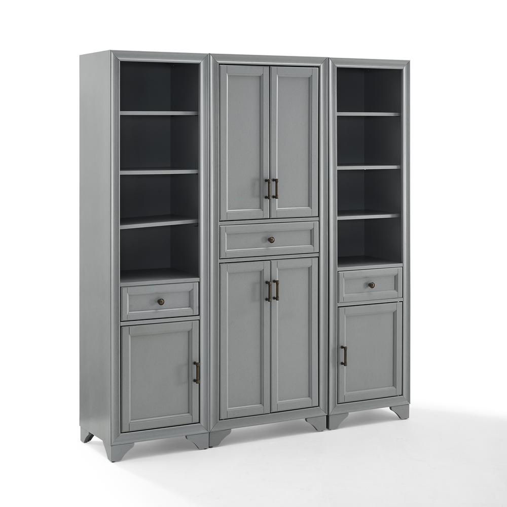 Tara 3-Piece Kitchen Storage Pantry Set - Pantry & 2 Linen Cabinets. Picture 1