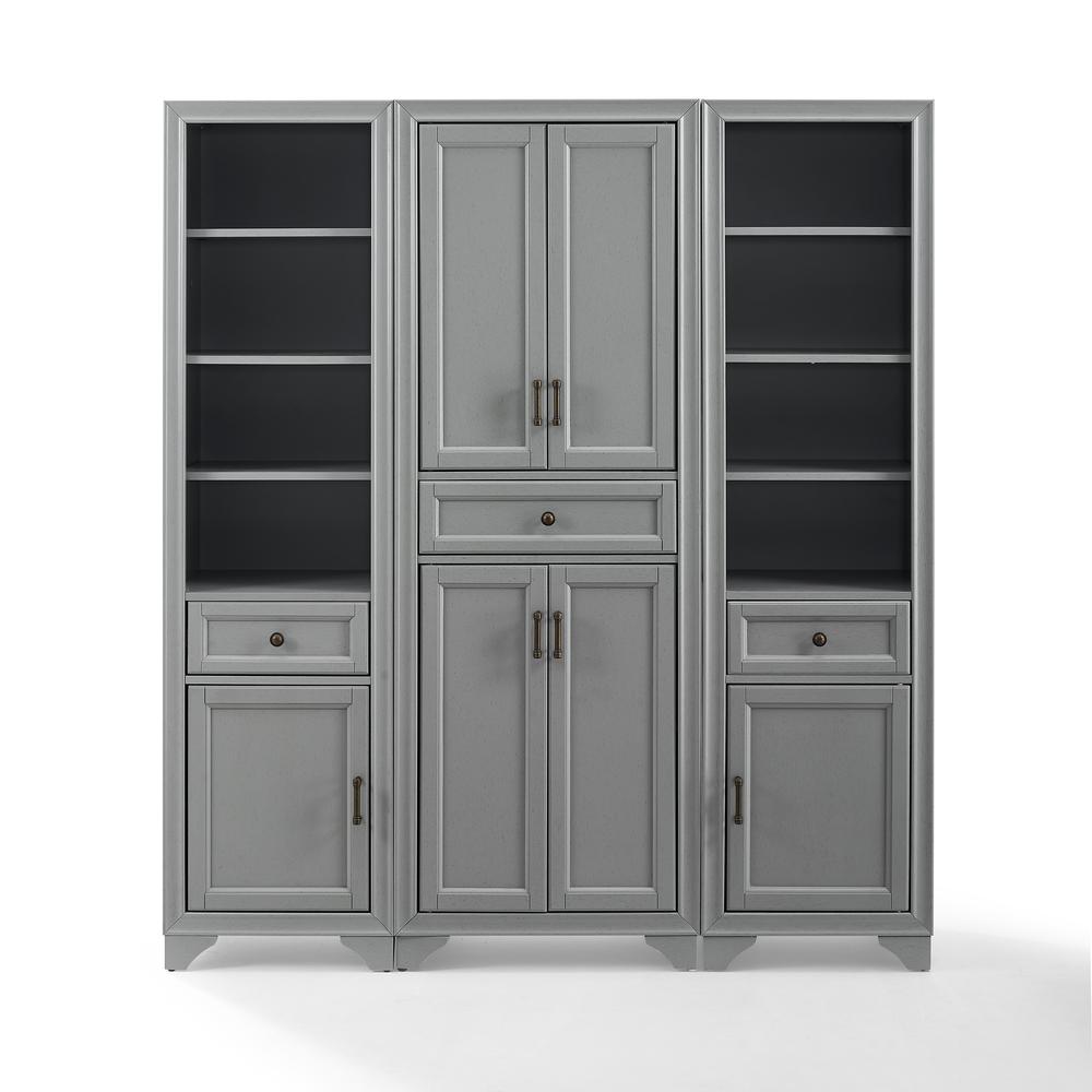 Tara 3-Piece Kitchen Storage Pantry Set - Pantry & 2 Linen Cabinets. Picture 10