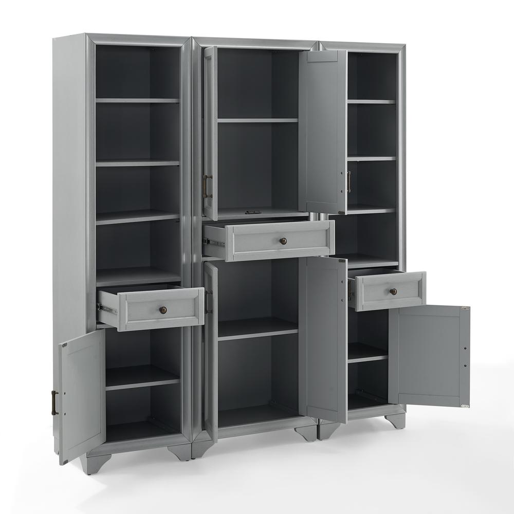 Tara 3-Piece Kitchen Storage Pantry Set - Pantry & 2 Linen Cabinets. Picture 11