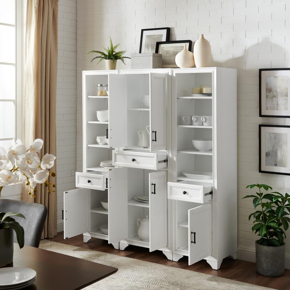 Tara 3-Piece Kitchen Storage Pantry Set - Pantry & 2 Linen Cabinets. Picture 6