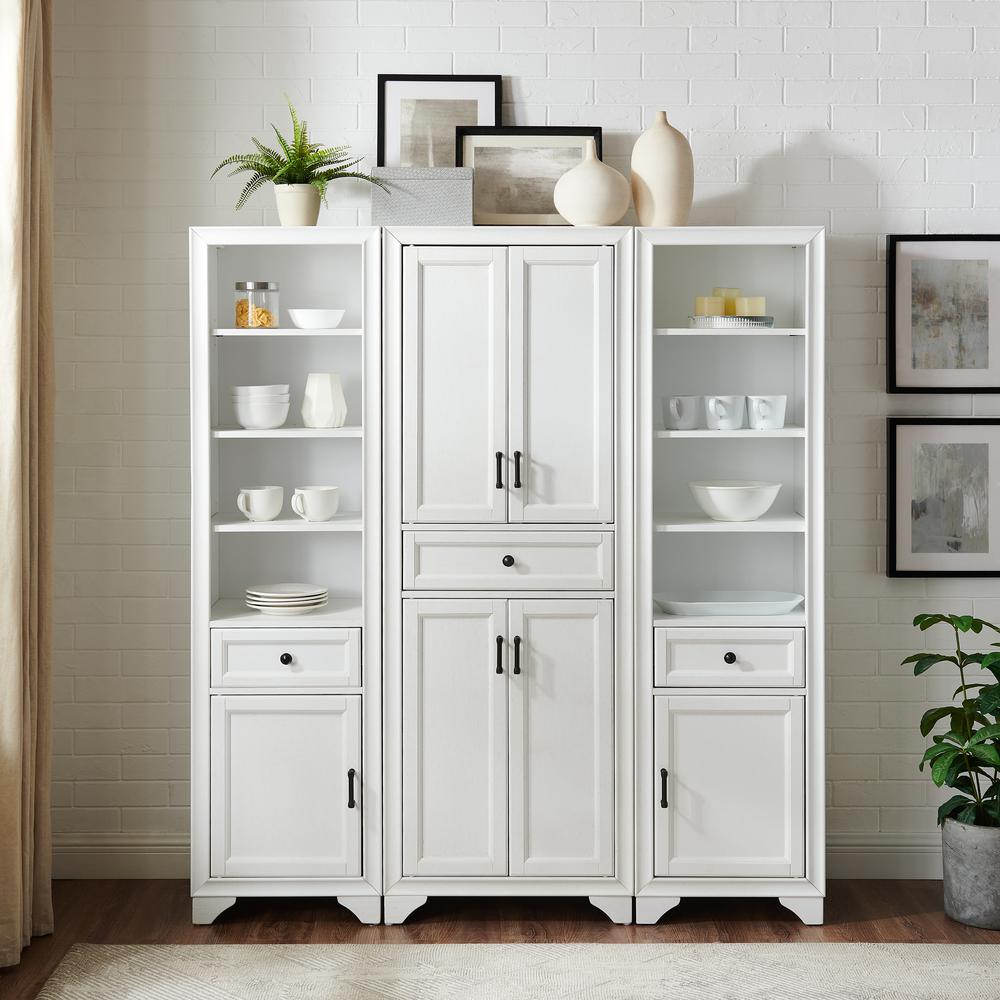 Tara 3-Piece Kitchen Storage Pantry Set - Pantry & 2 Linen Cabinets. Picture 7