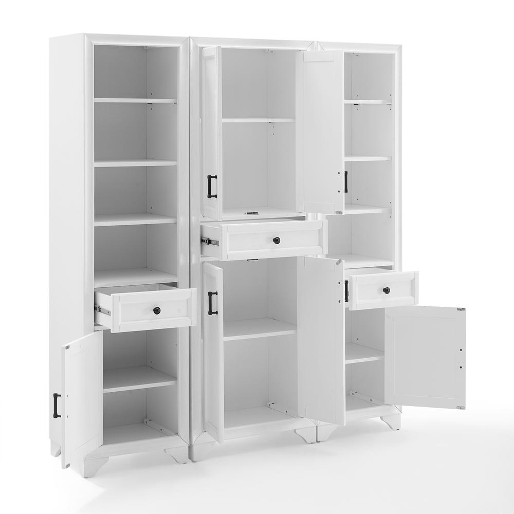 Tara 3-Piece Kitchen Storage Pantry Set - Pantry & 2 Linen Cabinets. Picture 11