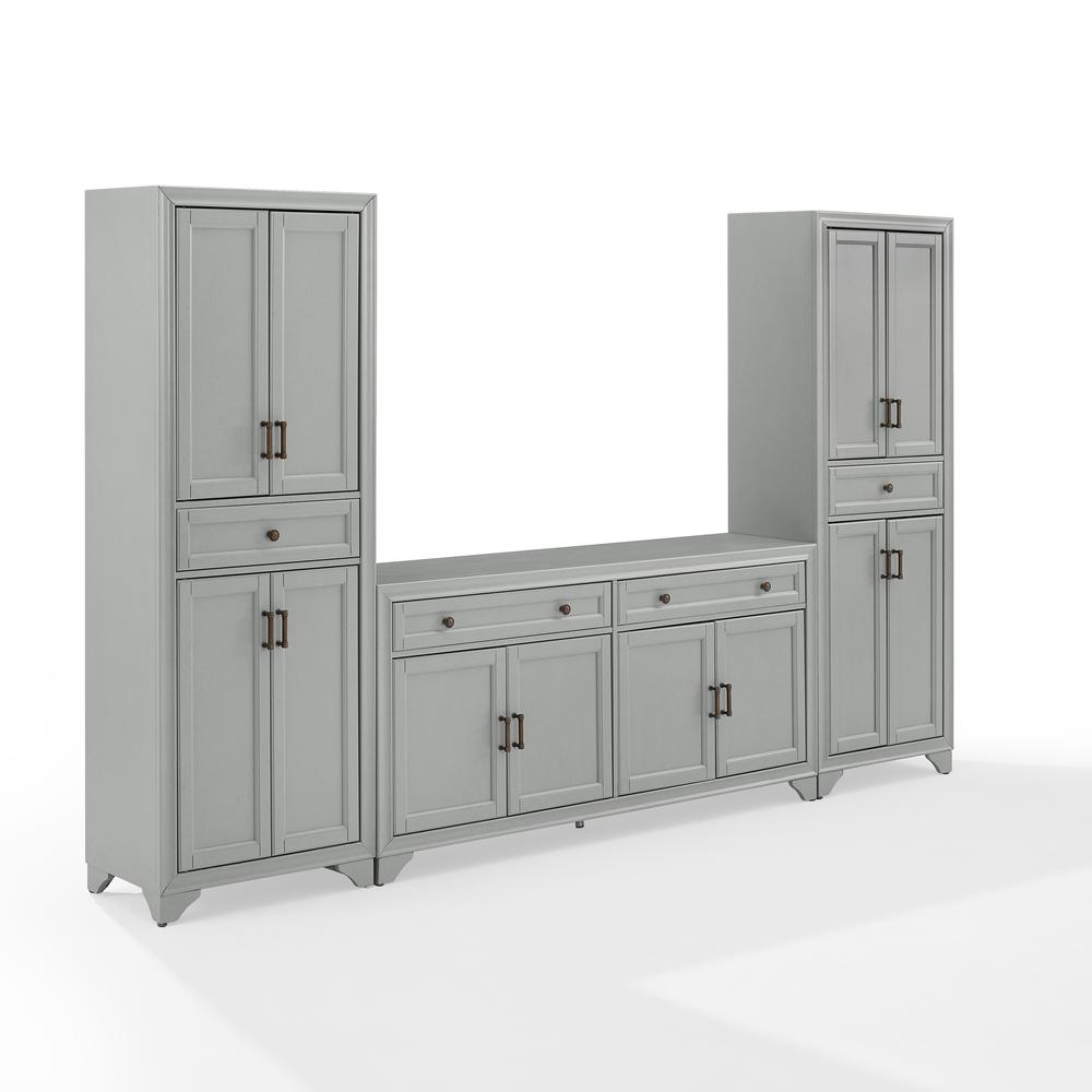 Tara 3-Piece Entertainment Center - Sideboard & 2 Pantries. Picture 1