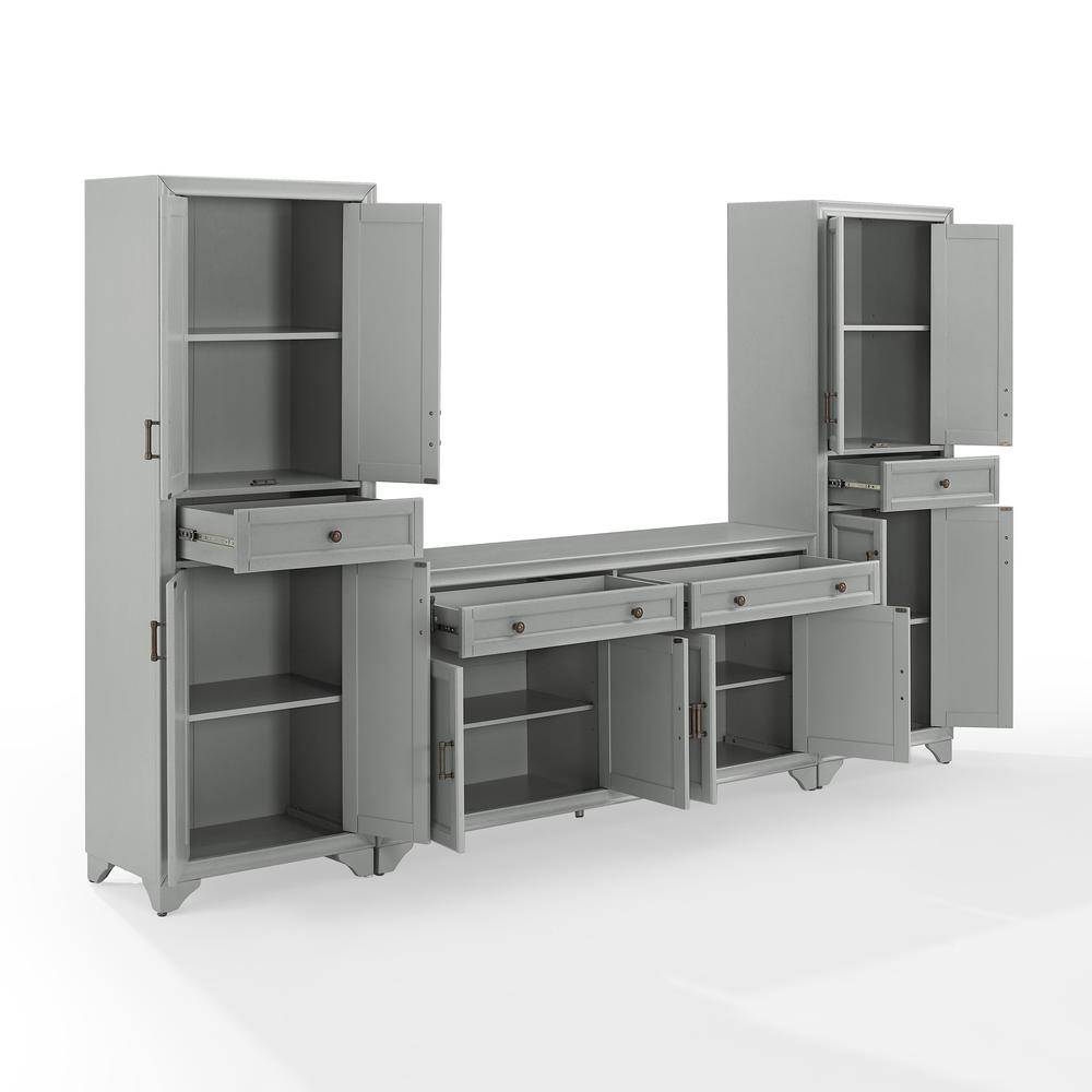 Tara 3-Piece Entertainment Center - Sideboard & 2 Pantries. Picture 7
