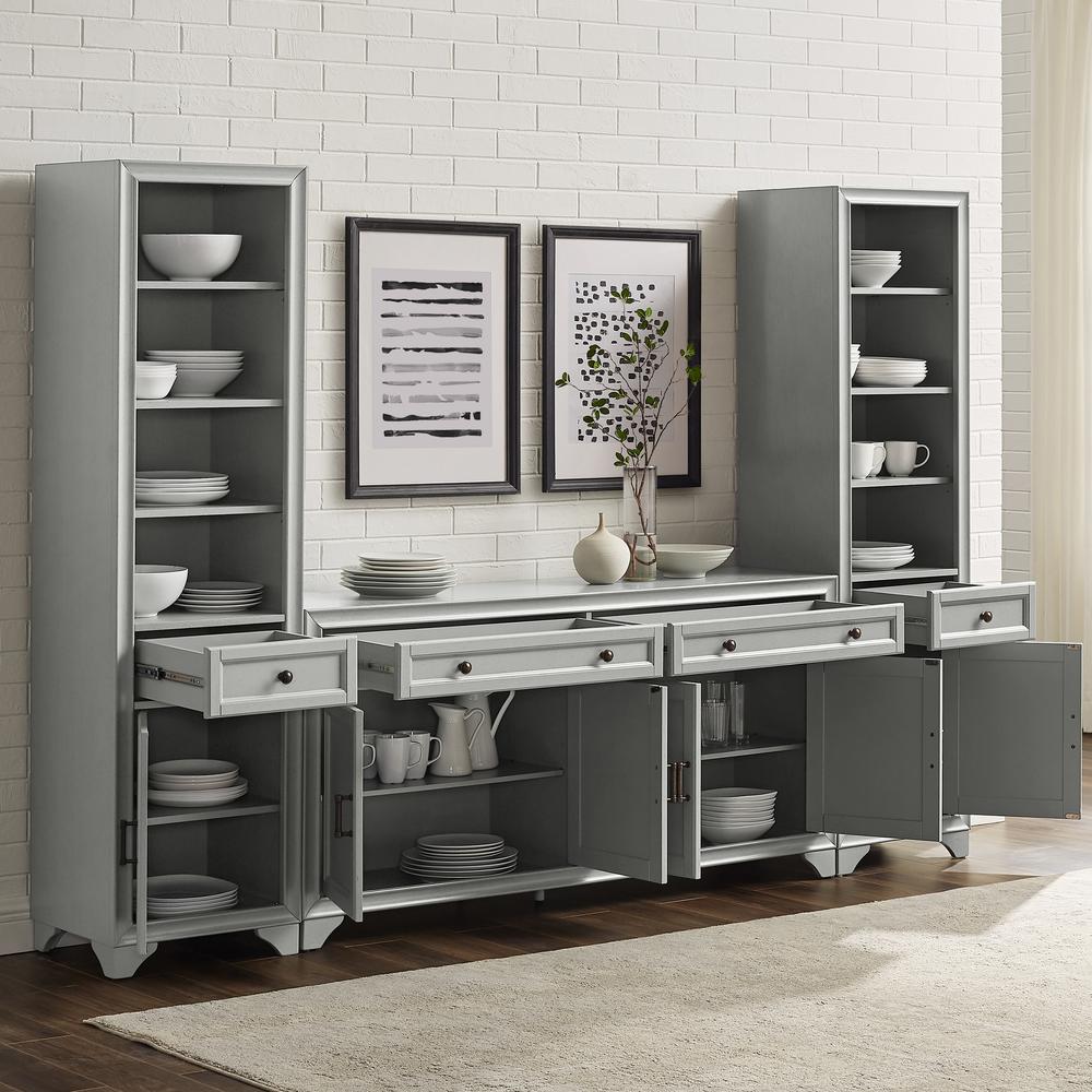 Tara 3-Piece Sideboard And Bookcase Set. Picture 4