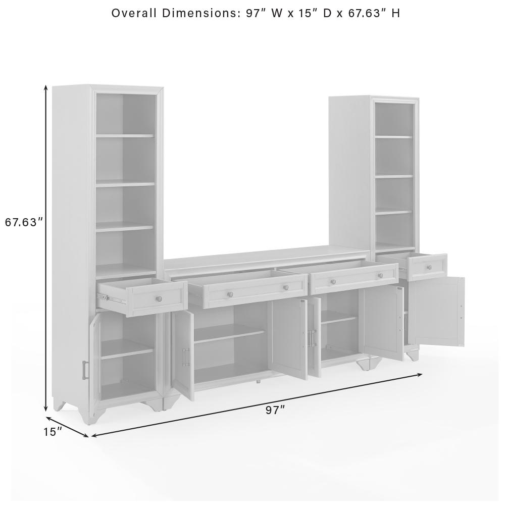 Tara 3-Piece Sideboard And Bookcase Set. Picture 18