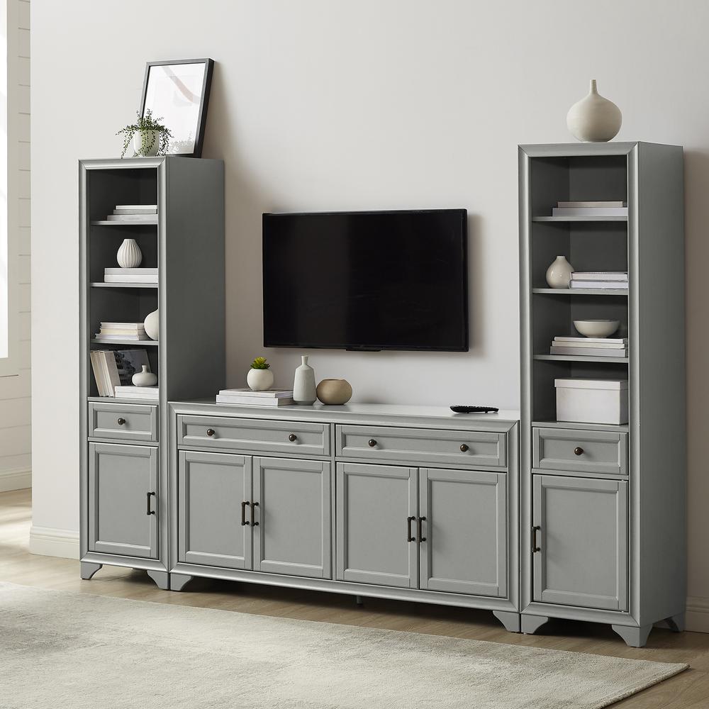 Tara 3-Piece Entertainment Center - Sideboard & 2 Bookcases. Picture 2
