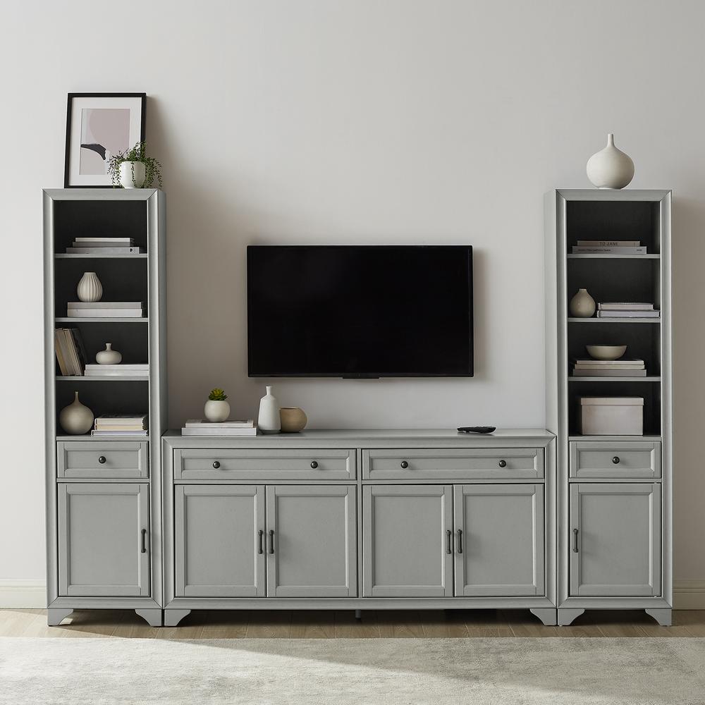 Tara 3-Piece Entertainment Center - Sideboard & 2 Bookcases. Picture 3